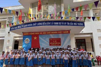 Lễ kết nạp đội viên năm học 2023-2024 Trường TH Nghĩa Kỳ Bắc