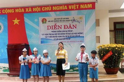 Liên đội TH Nghĩa Kỳ Bắc – Tổ chức diễn đàn “PHÒNG, CHỐNG BẠO LỰC, XÂM HẠI TRẺ Em”, XÂY DỰNG TÌNH BẠN ĐẸP, NÓI KHÔNG VỚI BẠO LỰC HỌC ĐƯỜNG”