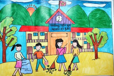 HỘI THI VẼ TRANH VỀ BẢO VỆ MÔI TRƯỜNG TRONG TRƯỜNG HỌC.